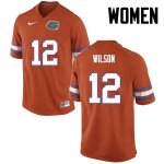 Women's Florida Gators #12 Quincy Wilson NCAA Nike Orange Authentic Stitched College Football Jersey MEJ2162QE